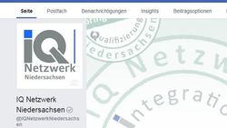 Screenshot der Facebookseite des IQ Netzwerk Niedersachsens.